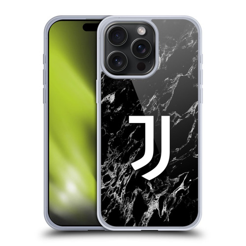Juventus Football Club Marble Black Soft Gel Case for Apple iPhone 15 Pro Max