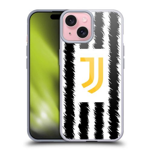 Juventus Football Club 2023/24 Match Kit Home Soft Gel Case for Apple iPhone 15