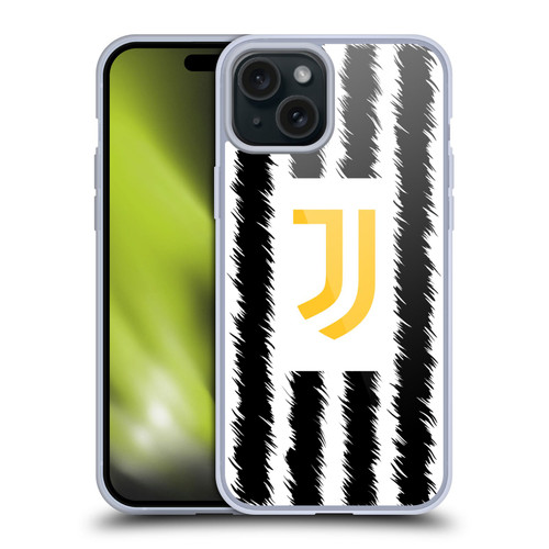 Juventus Football Club 2023/24 Match Kit Home Soft Gel Case for Apple iPhone 15 Plus