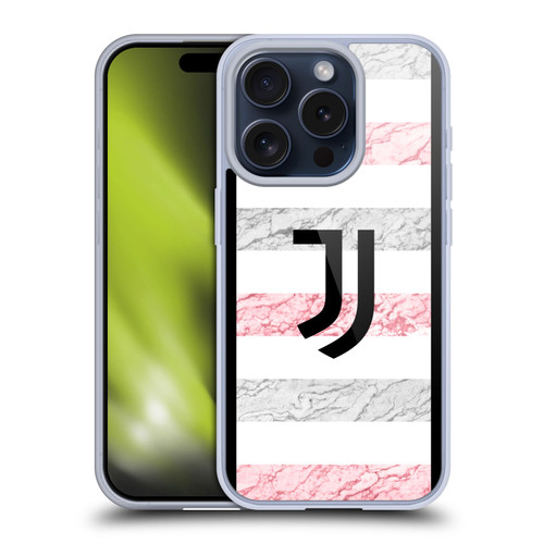 Juventus Football Club 2023/24 Match Kit Away Soft Gel Case for Apple iPhone 15 Pro