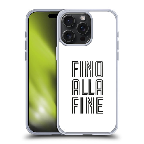 Juventus Football Club Type Fino Alla Fine White Soft Gel Case for Apple iPhone 15 Pro Max