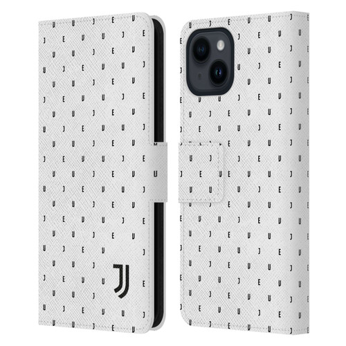 Juventus Football Club Lifestyle 2 White Logo Type Pattern Leather Book Wallet Case Cover For Apple iPhone 15