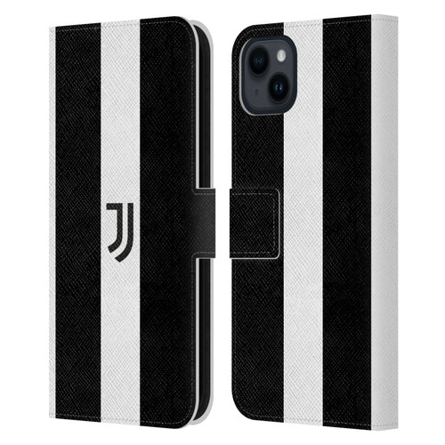 Juventus Football Club Lifestyle 2 Bold White Stripe Leather Book Wallet Case Cover For Apple iPhone 15 Plus