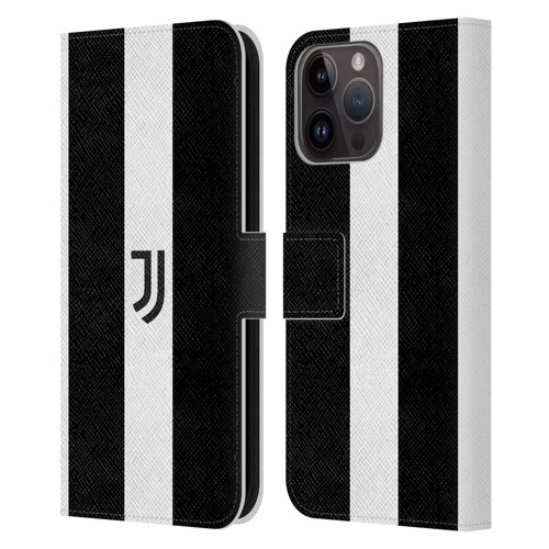 Juventus Football Club Lifestyle 2 Bold White Stripe Leather Book Wallet Case Cover For Apple iPhone 15 Pro Max