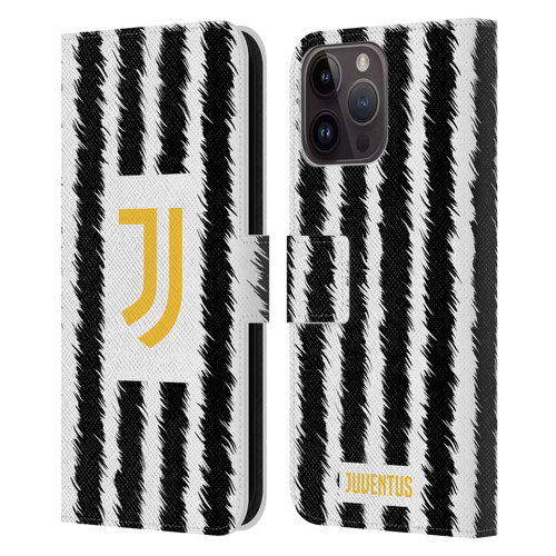 Juventus Football Club 2023/24 Match Kit Home Leather Book Wallet Case Cover For Apple iPhone 15 Pro Max