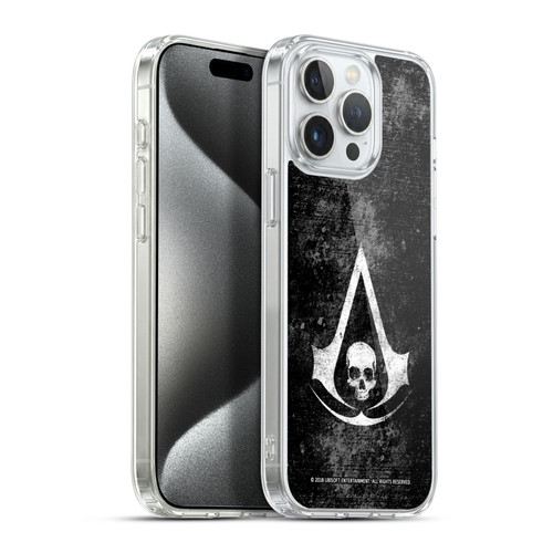 Assassin's Creed Black Flag Logos Grunge Soft Gel Case for Apple iPhone 15 Pro Max & MagSafe