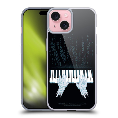 Westworld Graphics Piano Soft Gel Case for Apple iPhone 15