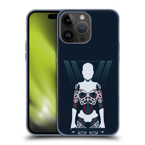 Westworld Graphics Human Host Soft Gel Case for Apple iPhone 15 Pro Max