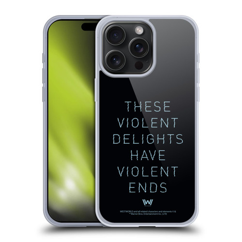 Westworld Graphics Violent Delights Soft Gel Case for Apple iPhone 15 Pro Max