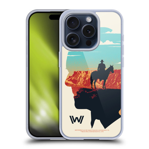 Westworld Graphics Ford And William Soft Gel Case for Apple iPhone 15 Pro