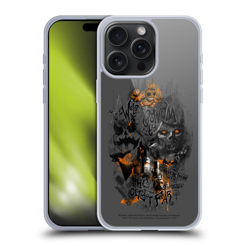 Batman Arkham Knight Graphics City Of Fear Scarecrow Soft Gel Case for Apple iPhone 15 Pro Max