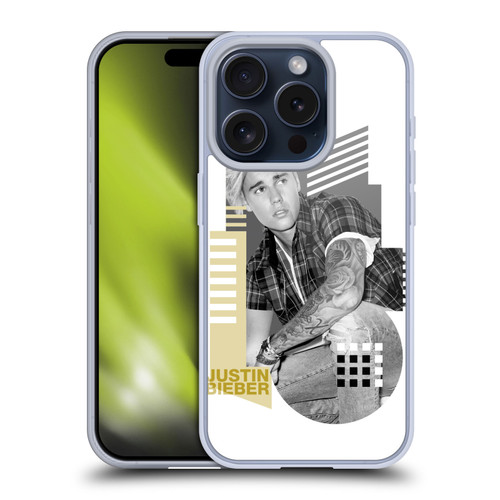 Justin Bieber Purpose B&w Calendar Geometric Collage Soft Gel Case for Apple iPhone 15 Pro