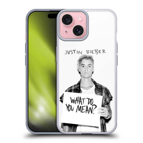 Justin Bieber Purpose What Do You Mean Photo Soft Gel Case for Apple iPhone 15