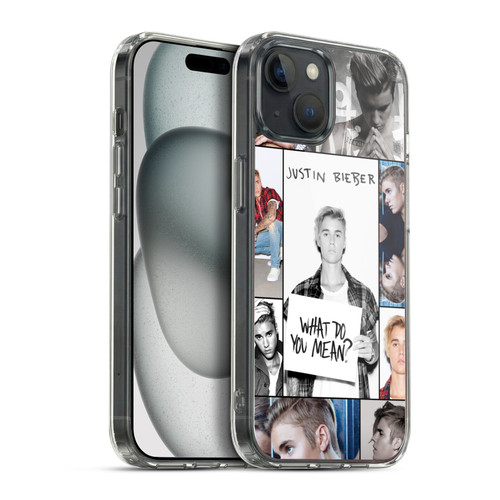 Justin Bieber Purpose Grid Poster Soft Gel Case for Apple iPhone 15 Plus & MagSafe