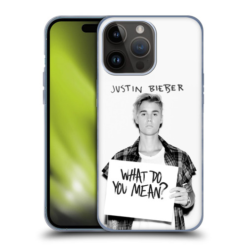 Justin Bieber Purpose What Do You Mean Photo Soft Gel Case for Apple iPhone 15 Pro Max