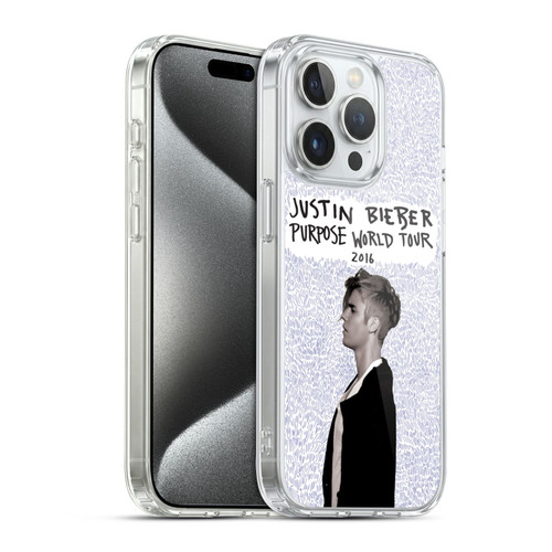 Justin Bieber Purpose World Tour 2016 Soft Gel Case for Apple iPhone 15 Pro & MagSafe