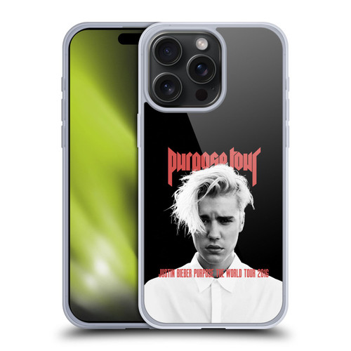 Justin Bieber Tour Merchandise Purpose Poster Soft Gel Case for Apple iPhone 15 Pro Max
