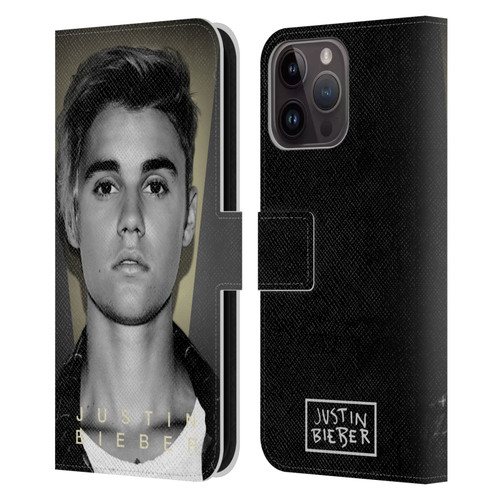 Justin Bieber Purpose B&w What Do You Mean Shot Leather Book Wallet Case Cover For Apple iPhone 15 Pro Max
