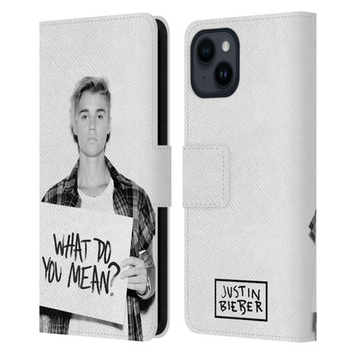 Justin Bieber Purpose What Do You Mean Photo Leather Book Wallet Case Cover For Apple iPhone 15