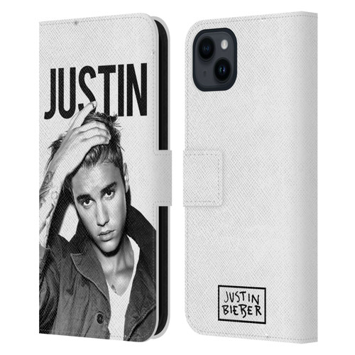 Justin Bieber Purpose Calendar Black And White Leather Book Wallet Case Cover For Apple iPhone 15 Plus