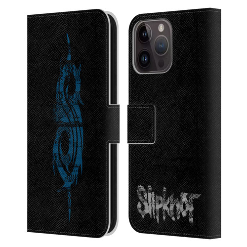 Slipknot We Are Not Your Kind Glitch Logo Leather Book Wallet Case Cover For Apple iPhone 15 Pro Max