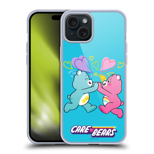 Care Bears Characters Funshine, Cheer And Grumpy Group 2 Soft Gel Case for Apple iPhone 15 Plus