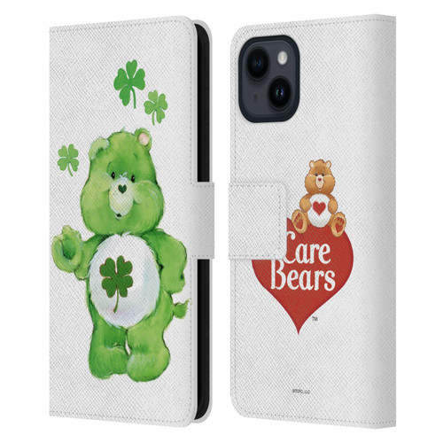 Care Bears Classic Good Luck Leather Book Wallet Case Cover For Apple iPhone 15