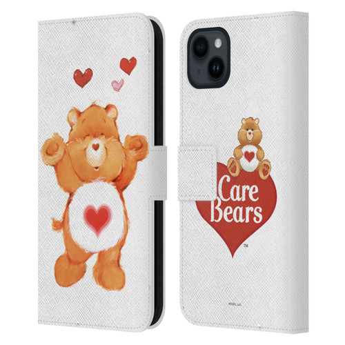Care Bears Classic Tenderheart Leather Book Wallet Case Cover For Apple iPhone 15 Plus