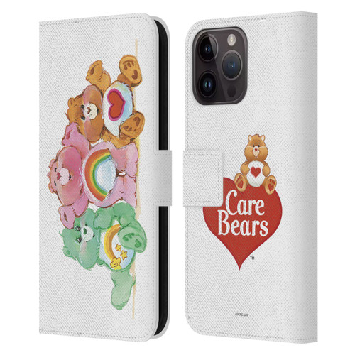 Care Bears Classic Group Leather Book Wallet Case Cover For Apple iPhone 15 Pro Max