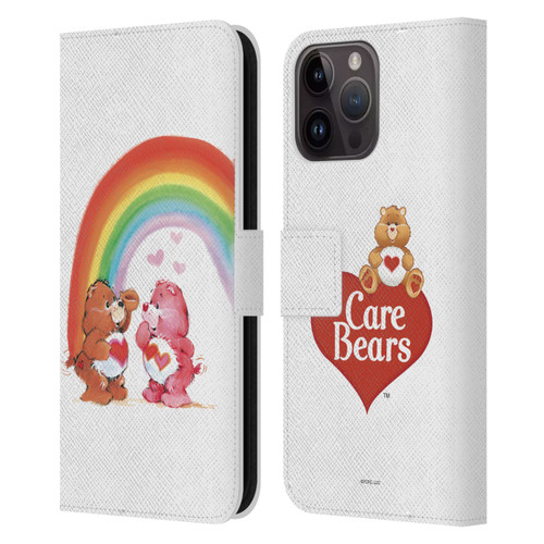 Care Bears Classic Rainbow Leather Book Wallet Case Cover For Apple iPhone 15 Pro Max