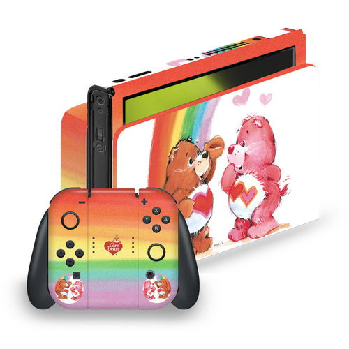 Care Bears Classic Rainbow Vinyl Sticker Skin Decal Cover for Nintendo Switch OLED Bundle
