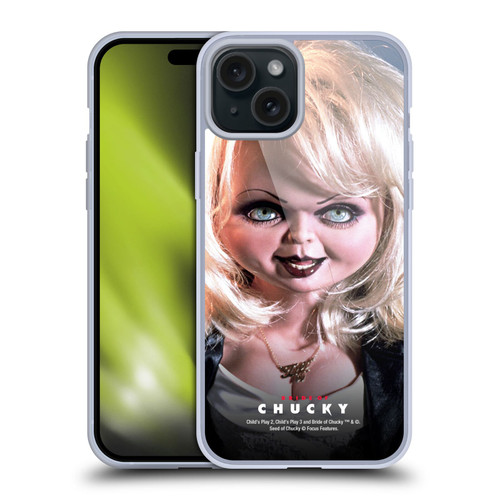 Bride of Chucky Key Art Tiffany Doll Soft Gel Case for Apple iPhone 15 Plus