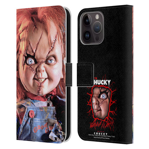 Bride of Chucky Key Art Doll Leather Book Wallet Case Cover For Apple iPhone 15 Pro Max