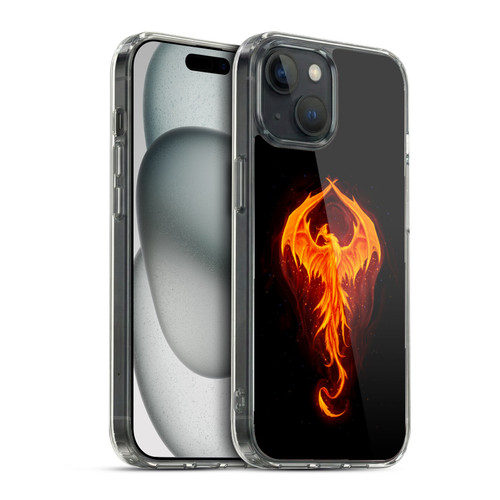 Christos Karapanos Dark Hours Dragon Phoenix Soft Gel Case for Apple iPhone 15 & MagSafe
