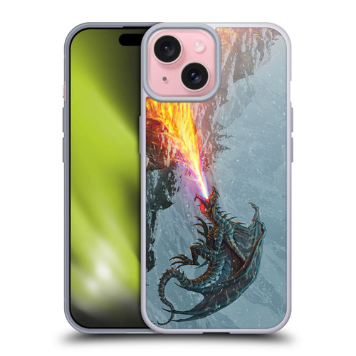 Christos Karapanos Mythical Art Power Of The Dragon Flame Soft Gel Case for Apple iPhone 15