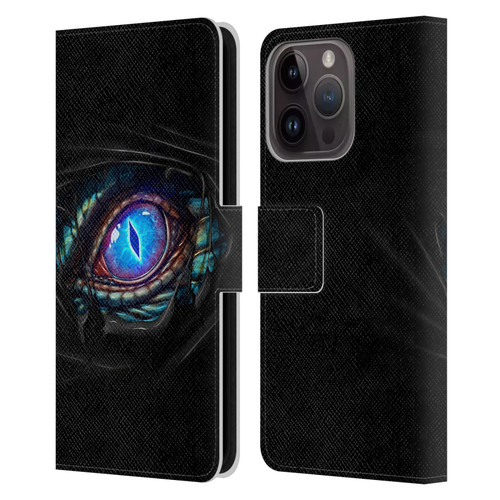 Christos Karapanos Mythical Dragon's Eye Leather Book Wallet Case Cover For Apple iPhone 15 Pro