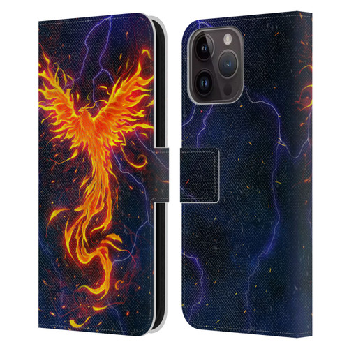 Christos Karapanos Phoenix 3 Rage Leather Book Wallet Case Cover For Apple iPhone 15 Pro Max