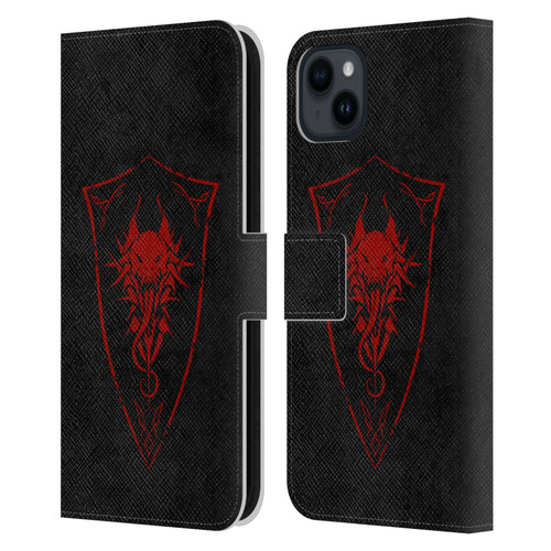 Christos Karapanos Shield Demon Leather Book Wallet Case Cover For Apple iPhone 15 Plus