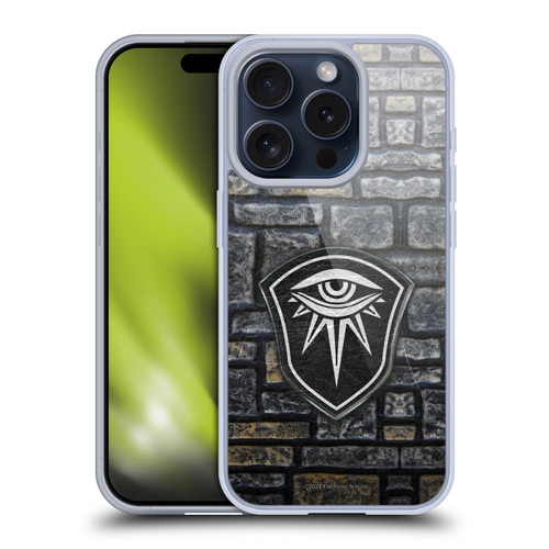 EA Bioware Dragon Age Inquisition Graphics Distressed Crest Soft Gel Case for Apple iPhone 15 Pro