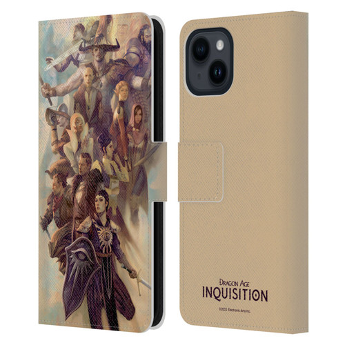 EA Bioware Dragon Age Inquisition Graphics Companions And Advisors Leather Book Wallet Case Cover For Apple iPhone 15