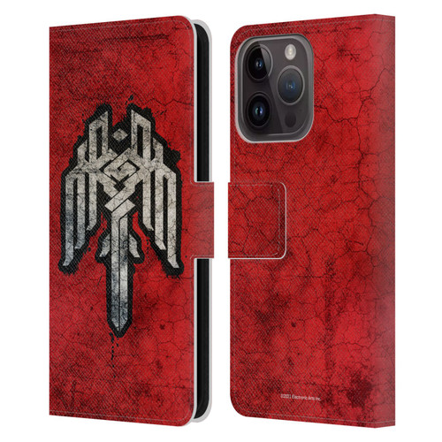 EA Bioware Dragon Age Heraldry Kirkwall Symbol Leather Book Wallet Case Cover For Apple iPhone 15 Pro