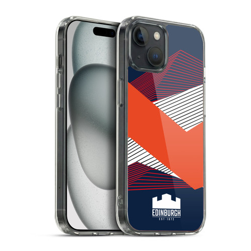 Edinburgh Rugby Graphics Shapes Soft Gel Case for Apple iPhone 15 Plus & MagSafe