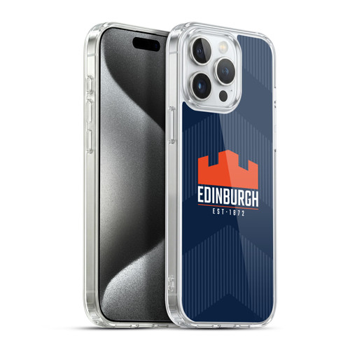 Edinburgh Rugby Graphics Lines Soft Gel Case for Apple iPhone 15 Pro Max & MagSafe