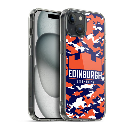 Edinburgh Rugby Logo 2 Camouflage Soft Gel Case for Apple iPhone 15 Plus & MagSafe