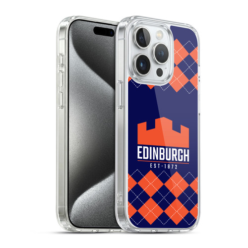Edinburgh Rugby Logo 2 Argyle Soft Gel Case for Apple iPhone 15 Pro & MagSafe