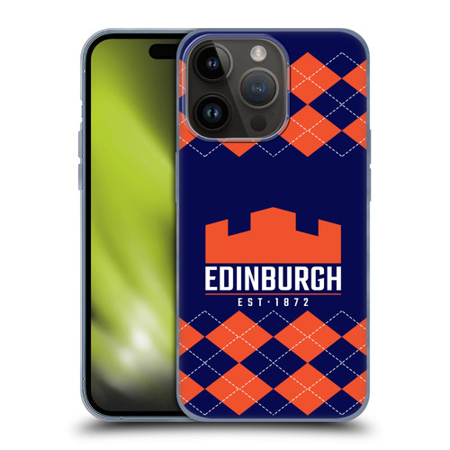 Edinburgh Rugby Logo 2 Argyle Soft Gel Case for Apple iPhone 15 Pro