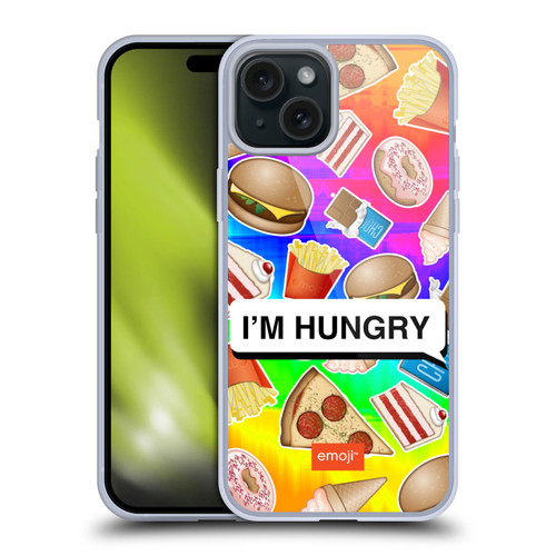 emoji® Food Hungry Soft Gel Case for Apple iPhone 15 Plus