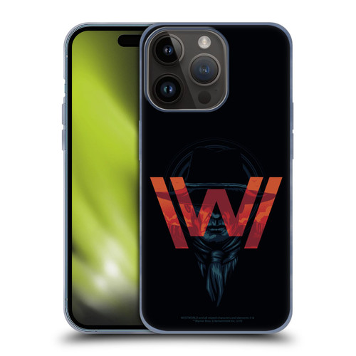 Westworld Logos Man In Black Soft Gel Case for Apple iPhone 15 Pro