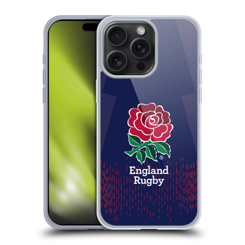 England Rugby Union 2023/24 Crest Kit Away Soft Gel Case for Apple iPhone 15 Pro Max