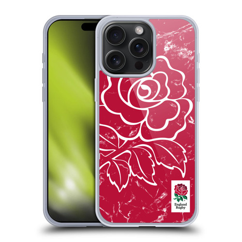 England Rugby Union Marble Red Soft Gel Case for Apple iPhone 15 Pro Max